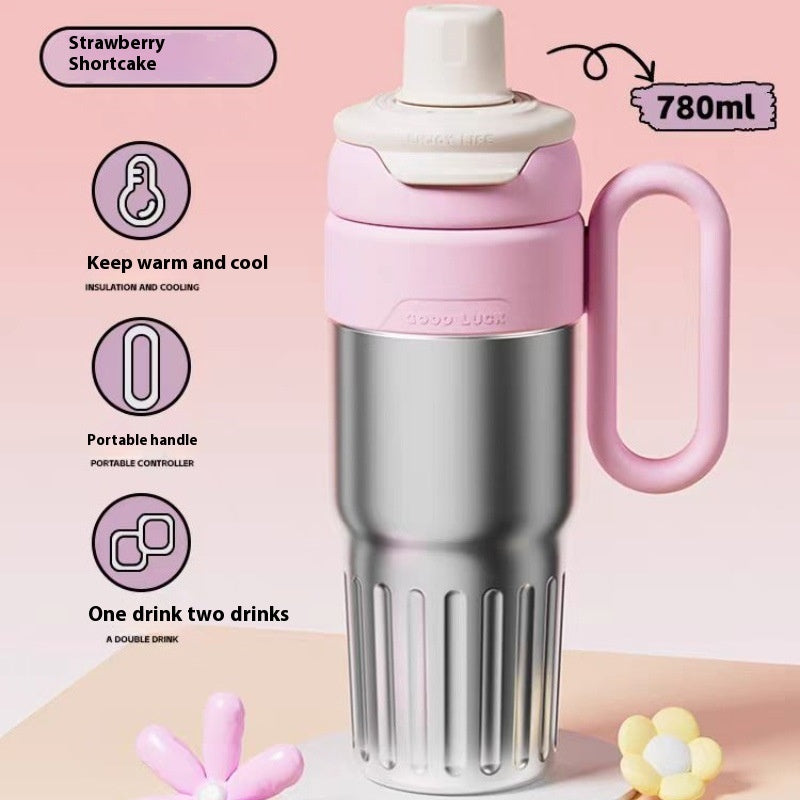 780ml Gradient Double Drink Thermal Cup Stainless Steel