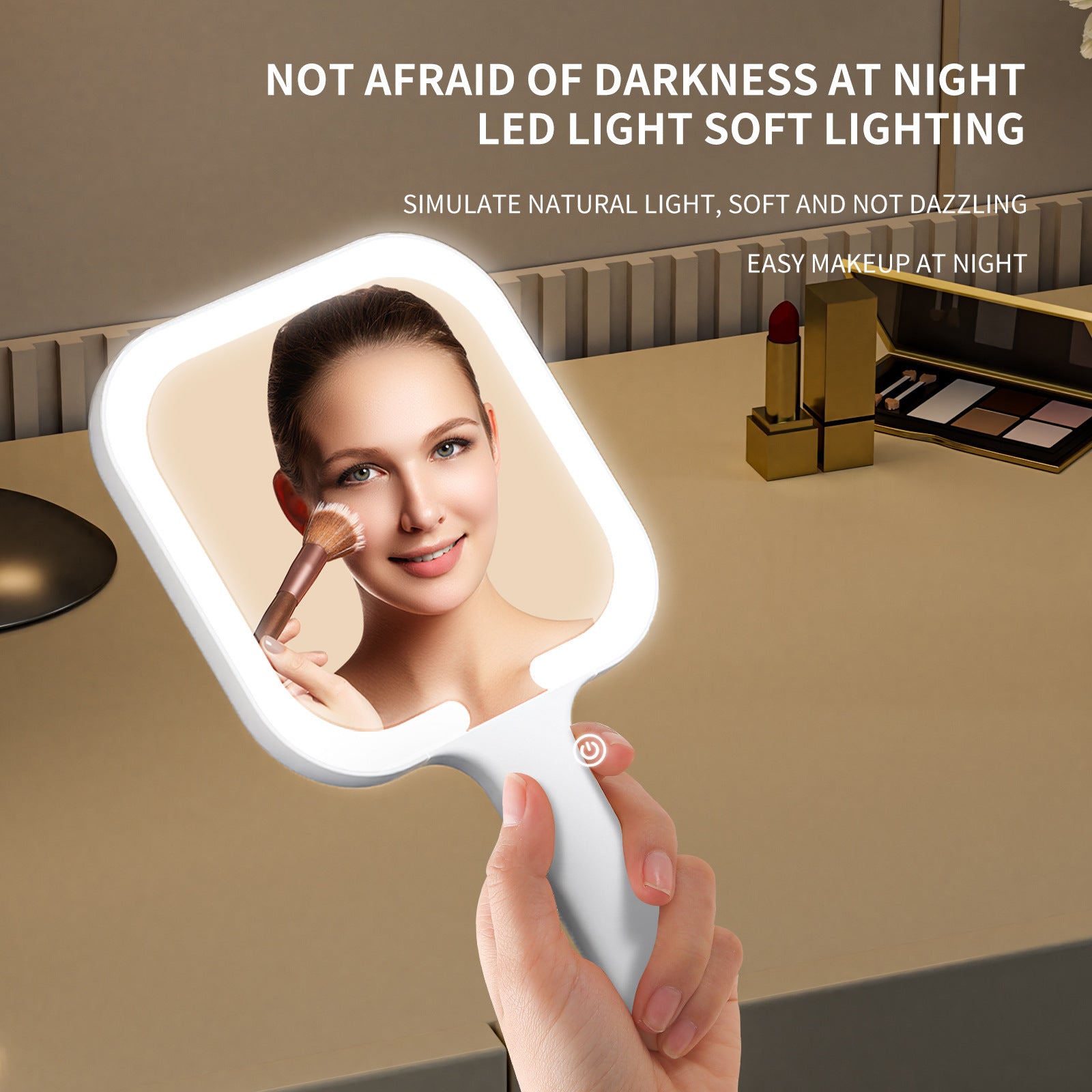 Led Make-up Mirror /Handheld Mirror /Portable With Light