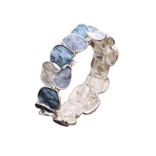 Enamel Square Geometric Stretch Bracelet