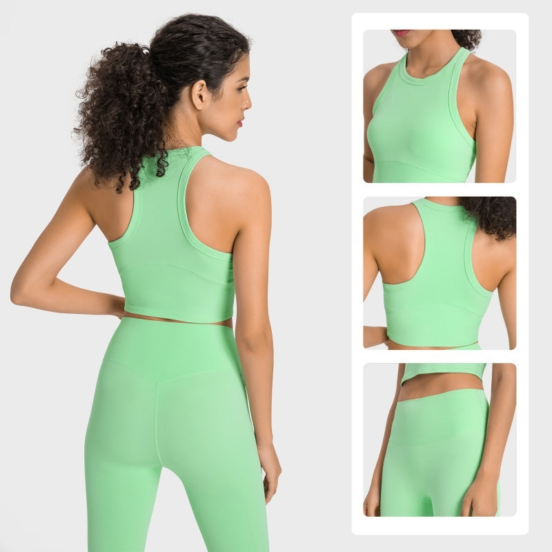 Elastic Yoga Clothes Suit Ankle-length Pants Vest