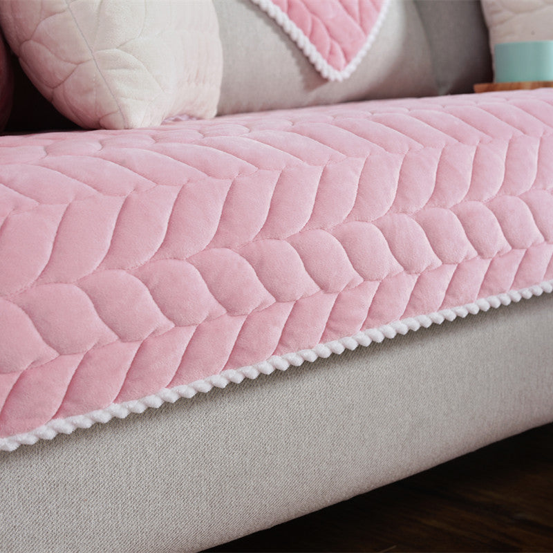 Thicken Plush Quilted Sofa Towel - Anti-slip Couch Covers For Sofa /Warm & Soft