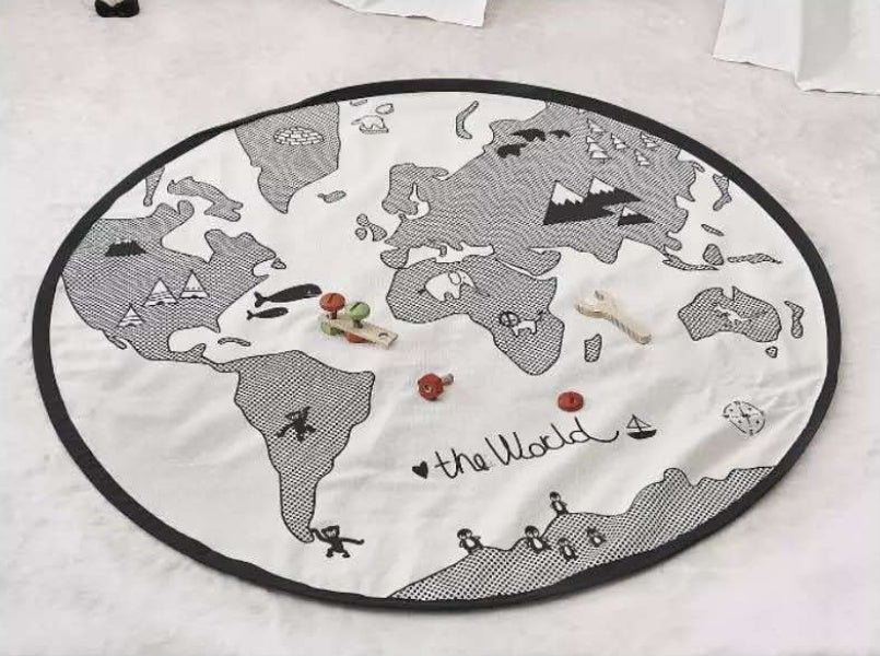 World Map Play Mats - Newborn baby Carpet /Crawling Blanket