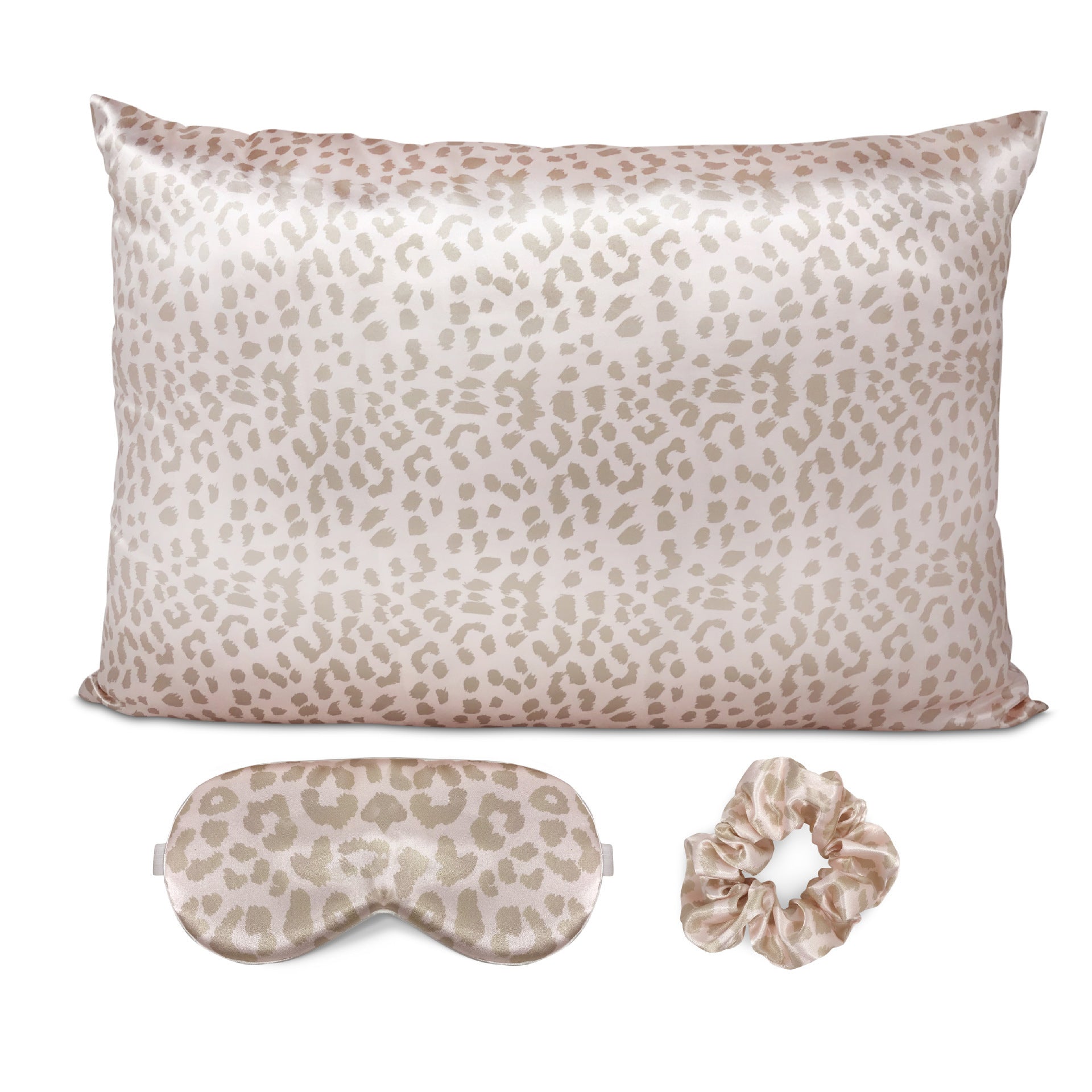 Simulated Silk Colored / pillow Cover-wide eye mask-hair ring