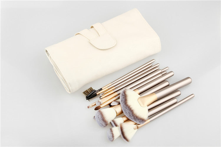 White Make-up Brush/ 24 Make-up And Brush Suits For Portable Beauty And Makeup Tools