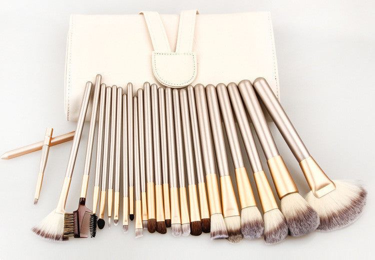 White Make-up Brush/ 24 Make-up And Brush Suits For Portable Beauty And Makeup Tools