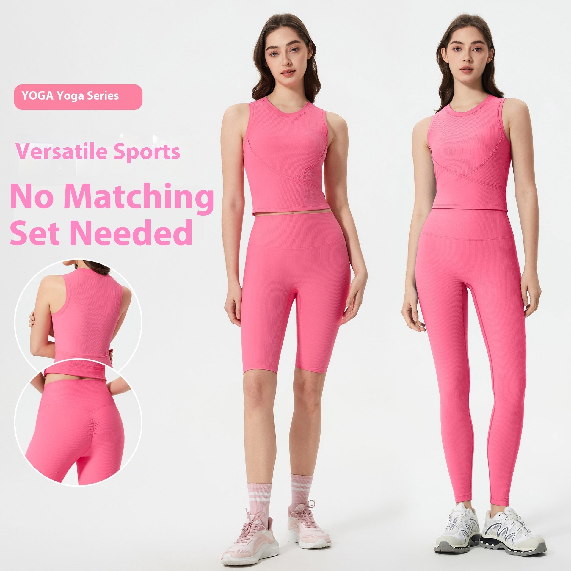 Exercise Yoga Clothes /Suit High-waisted Trousers Vest