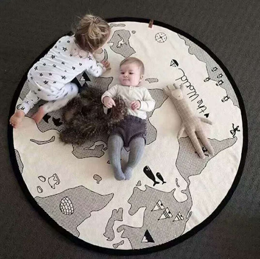 World Map Play Mats - Newborn baby Carpet /Crawling Blanket