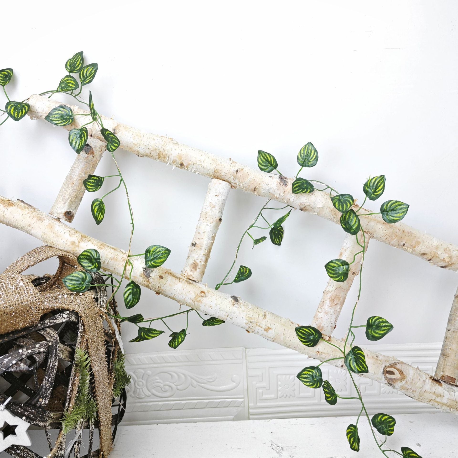 LED Green Leaf Copper Wire Lighting Chain /Indoor Room Decoration