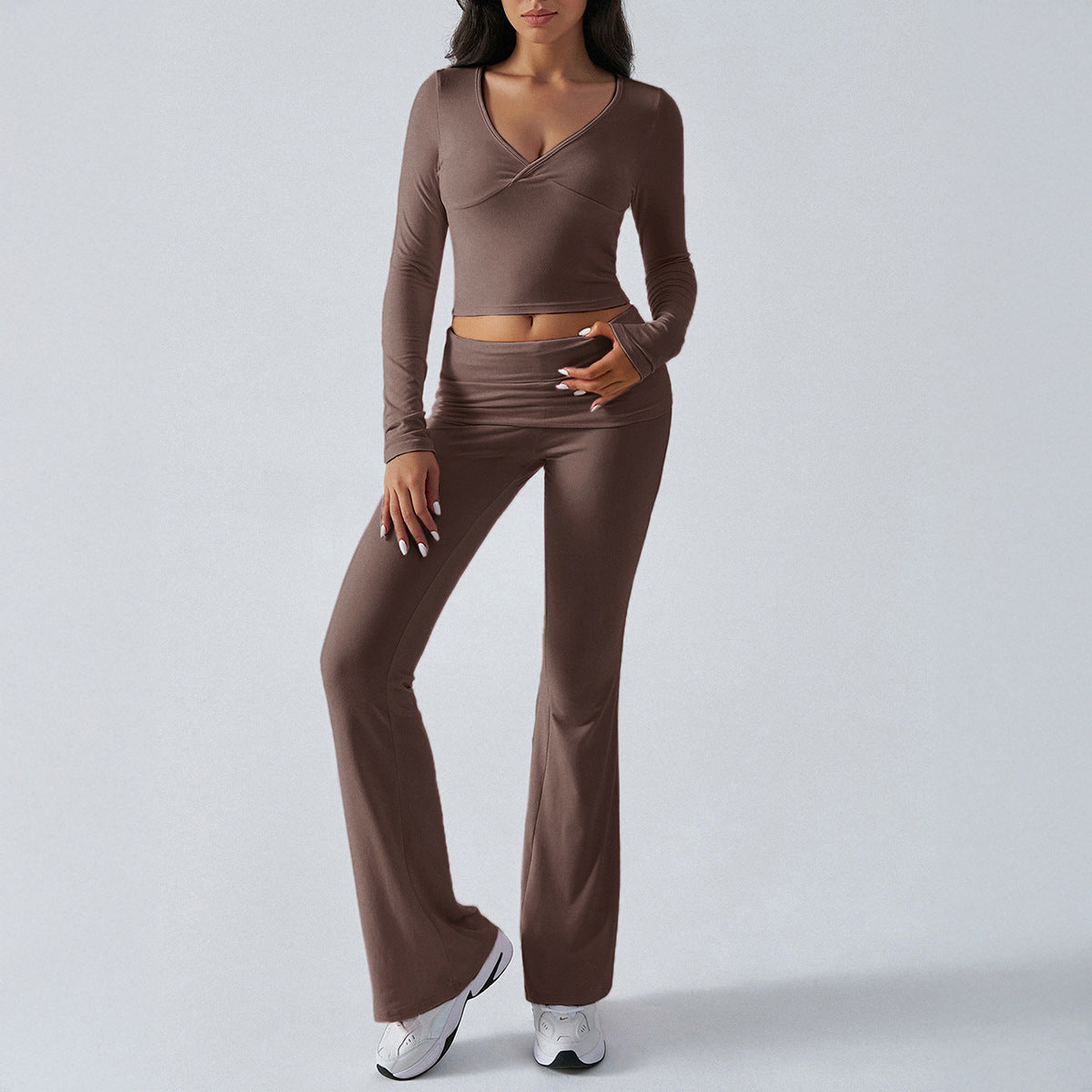 Women's Casual Sports Slim-fitting / Long-sleeved Trousers /Two-piece Suit