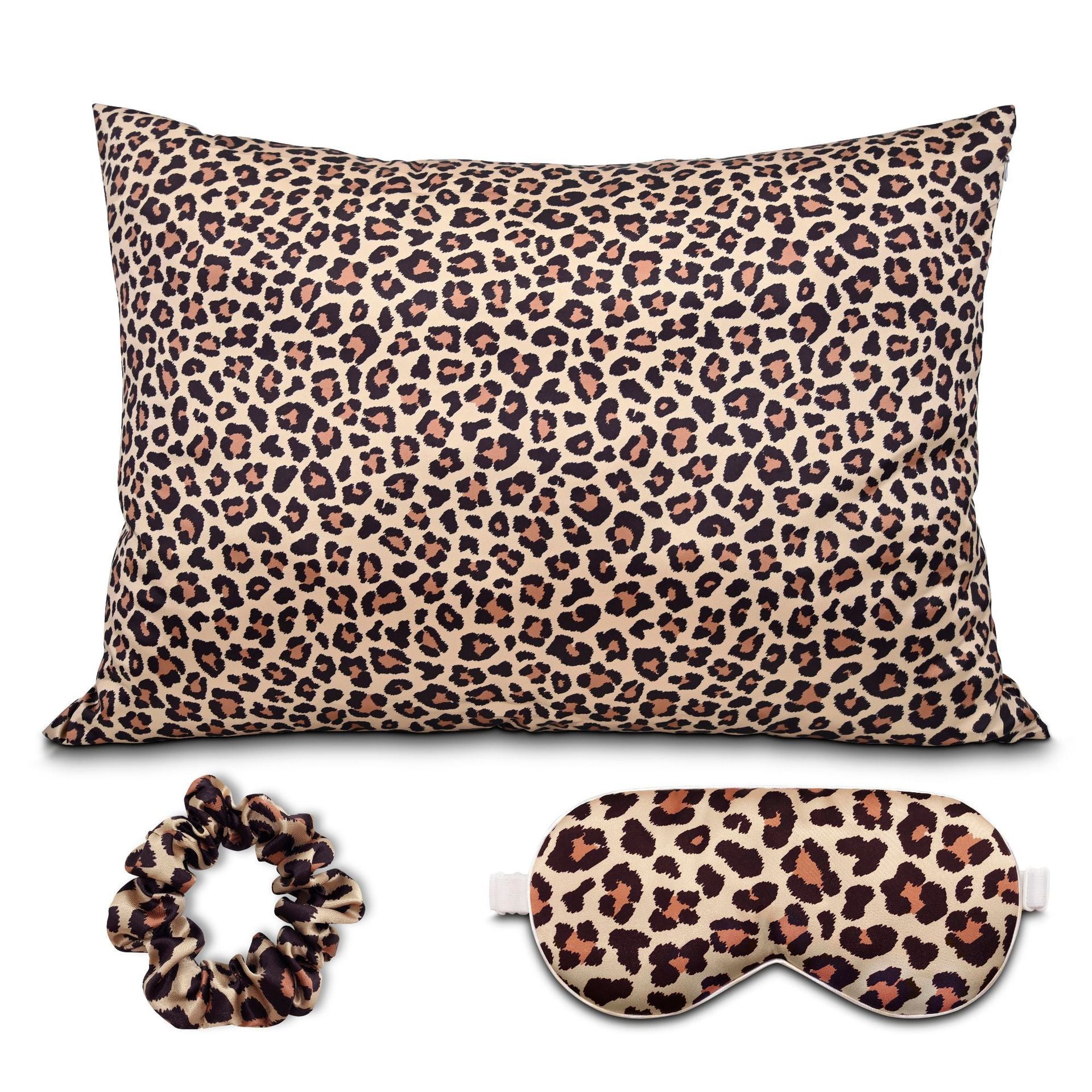 Simulated Silk Colored / pillow Cover-wide eye mask-hair ring
