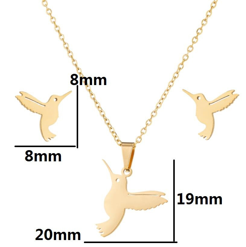 Cute Little Animal Stainless Steel Jewelry Set