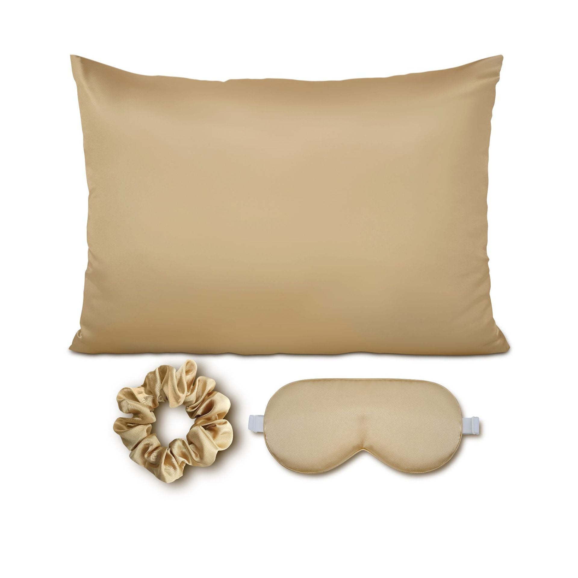 Simulated Silk Colored / pillow Cover-wide eye mask-hair ring