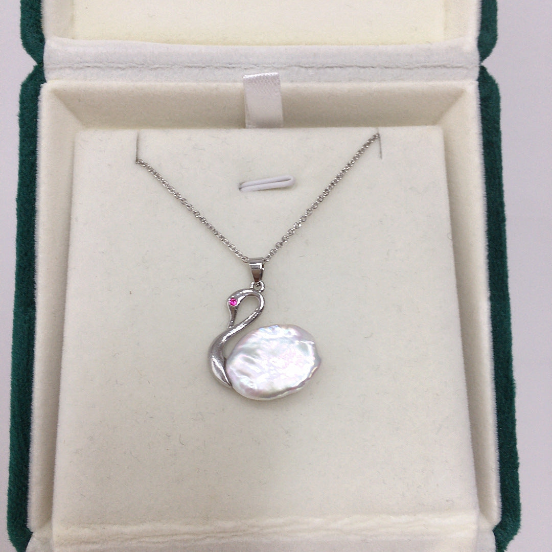 Pearl Baroque Special-shaped Beads Swan -Pearl Necklace