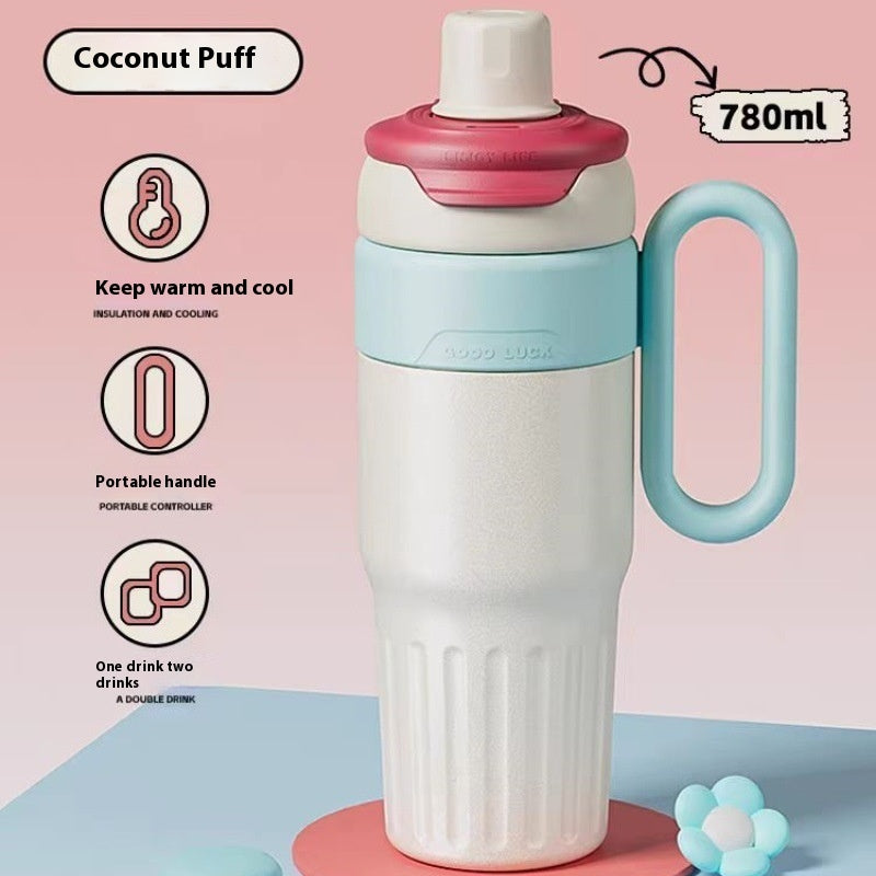 780ml Gradient Double Drink Thermal Cup Stainless Steel