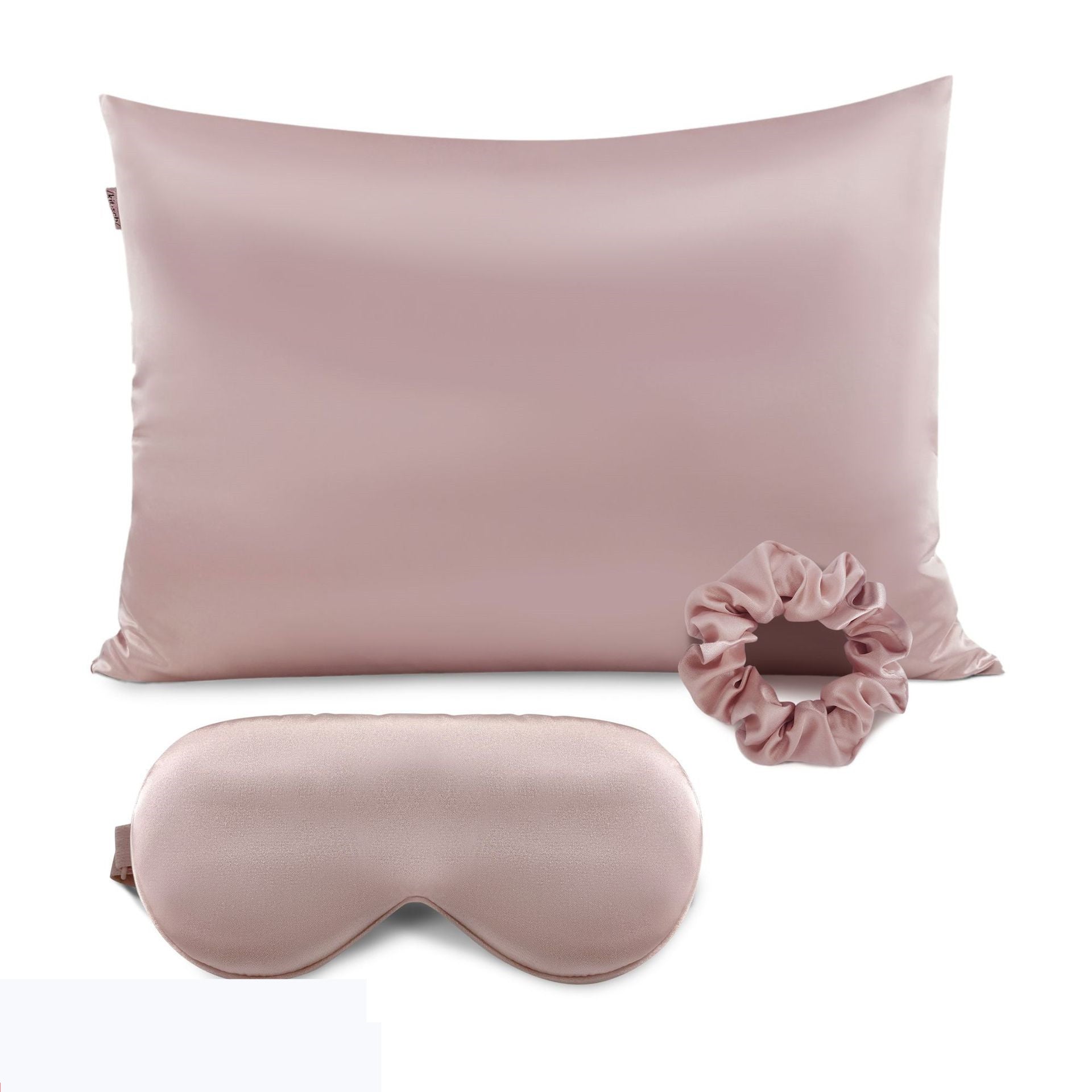 Simulated Silk Colored / pillow Cover-wide eye mask-hair ring