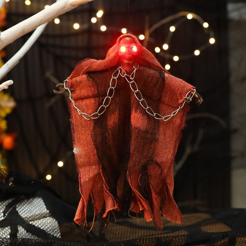 Halloween Hanging Ghost -Iron Chain Glowing Skull \Decorative Ornaments