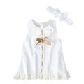 Girls baby sleeveless bow dress