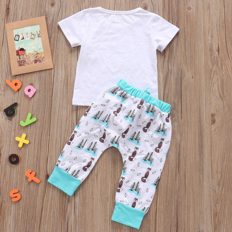 Newborn Baby Clothes Set \T-shirt Tops Pants Little Boys and Girls Outfits
