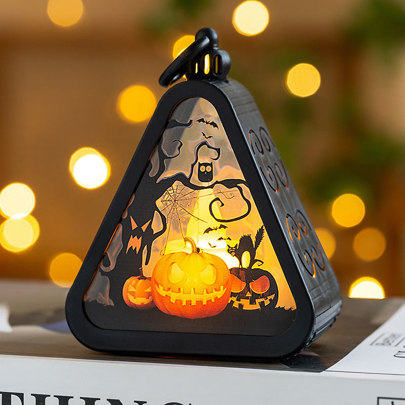 Halloween Decorations -Portable Pumpkin Lamp Layout Props
