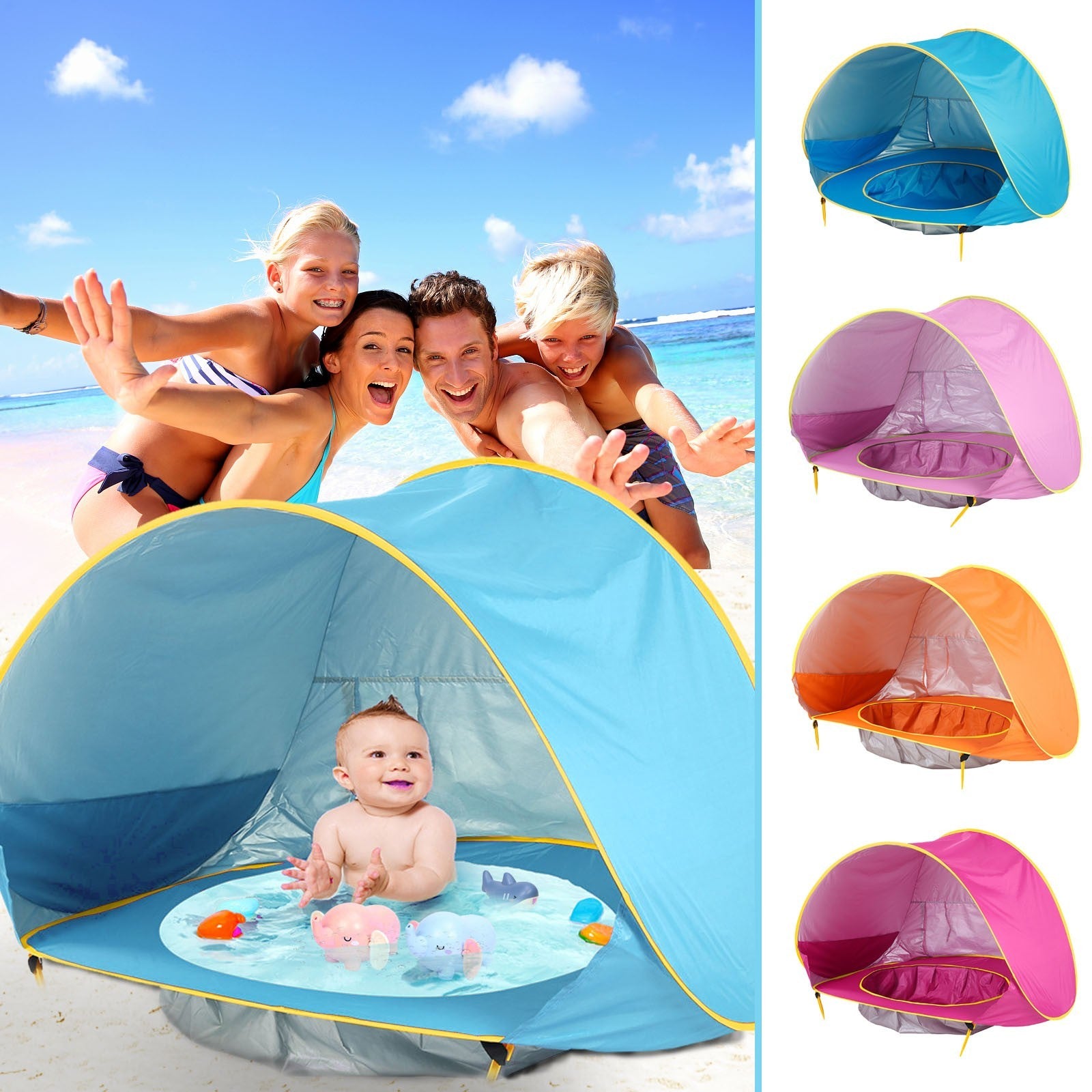 Baby Beach Tent /Outdoor Camping Easy Fold Up /Waterproof / Up Sun Awning Tent UV-protecting