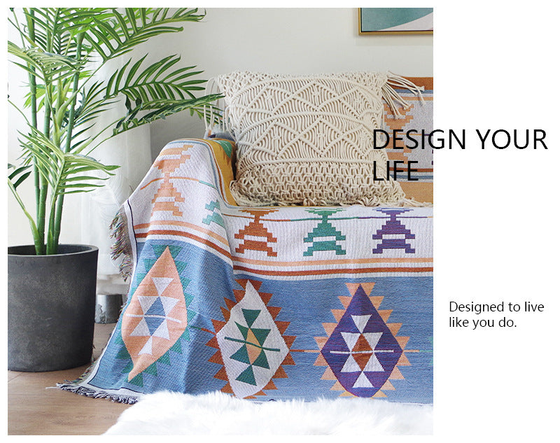 Bohemia Sofa Cover - Blanket For Beds / Knitted  Blanket