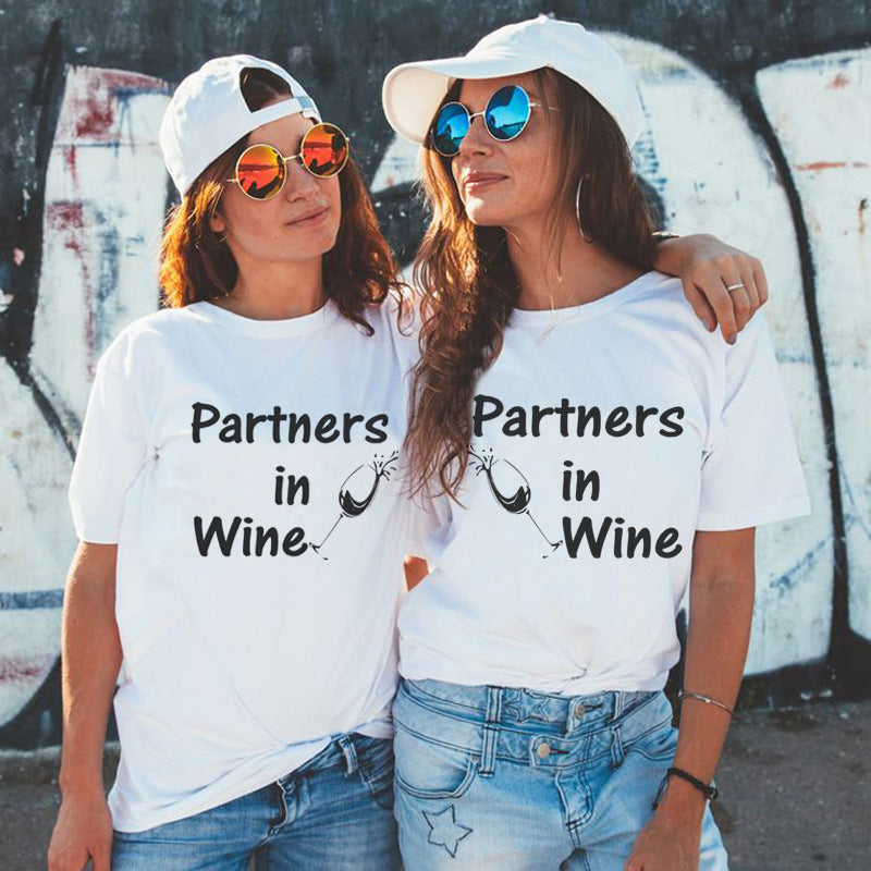 Printed T-shirts, Friends, Sisters, -Short Sleeves