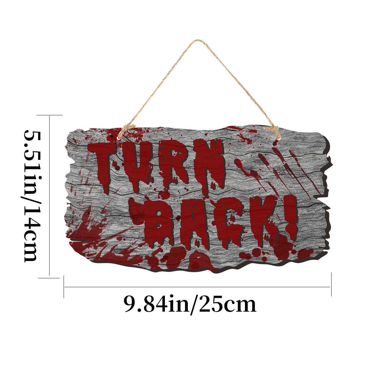 Wooden Doorplate Ghost Festival- Haunted House Horror Atmosphere Decoration