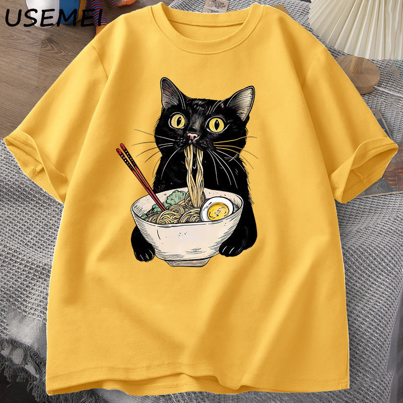 Noodle Ramen Cat T-Shirt
