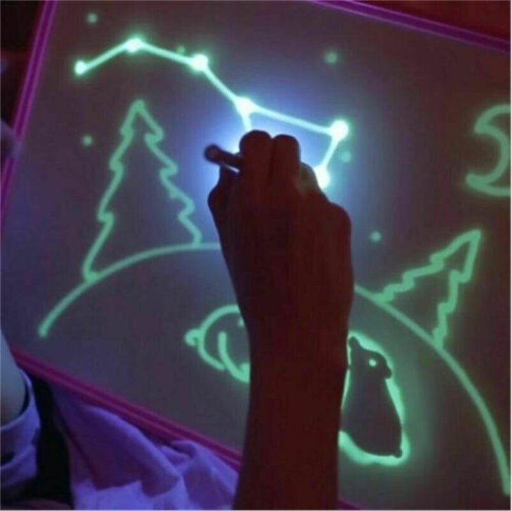 Educational Toy Drawing Pad\ 3D Magic \8 Light Effects Puzzle Board Sketchpad