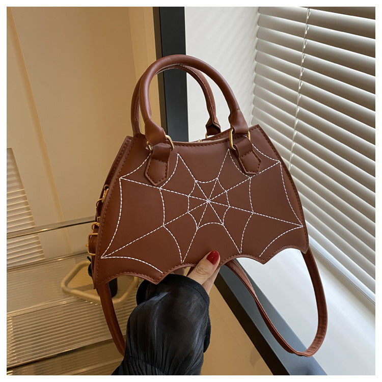 Halloween Spider Web Saddle Bags --Fashion Personality Crossbody Shoulder Bag With Handle- Women's Handbags
