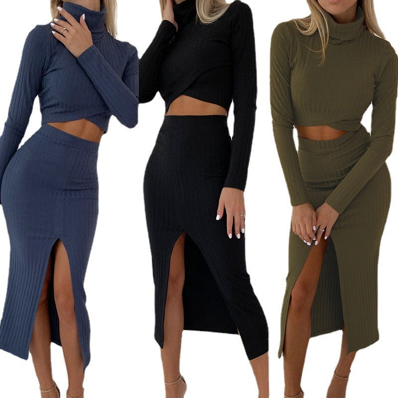 Split Skirt /Casual Set