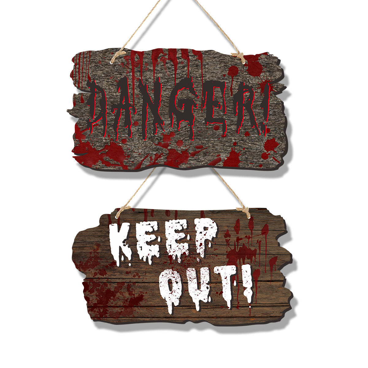 Wooden Doorplate Ghost Festival- Haunted House Horror Atmosphere Decoration