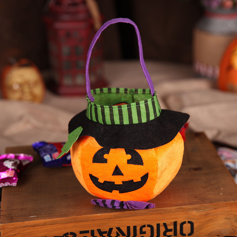 Cute Halloween Candy Bag \Halloween Pumpkin Pattern -Basket Kids Gifts