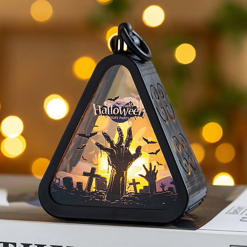 Halloween Decorations -Portable Pumpkin Lamp Layout Props