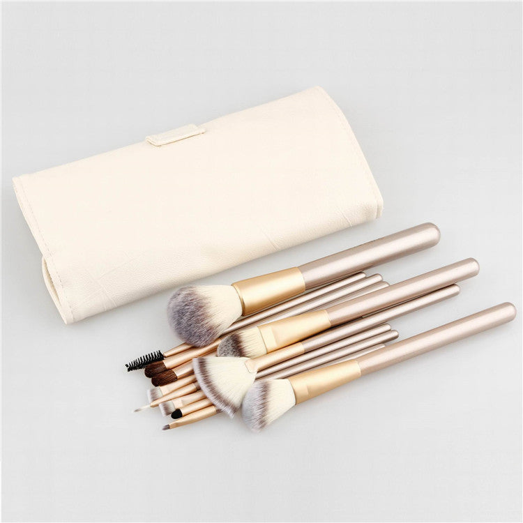 White Make-up Brush/ 24 Make-up And Brush Suits For Portable Beauty And Makeup Tools