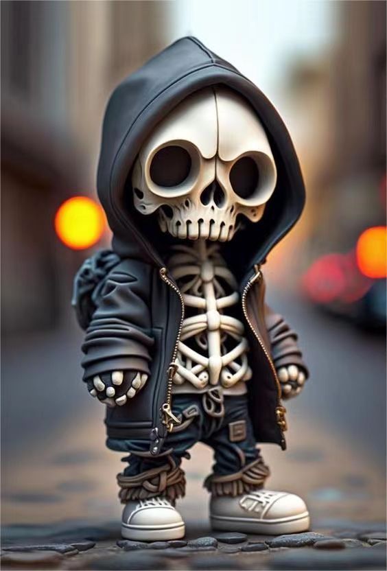 Halloween Cool Skeleton Figurines -Halloween Skeleton Doll -Resin Ornament Home Decor