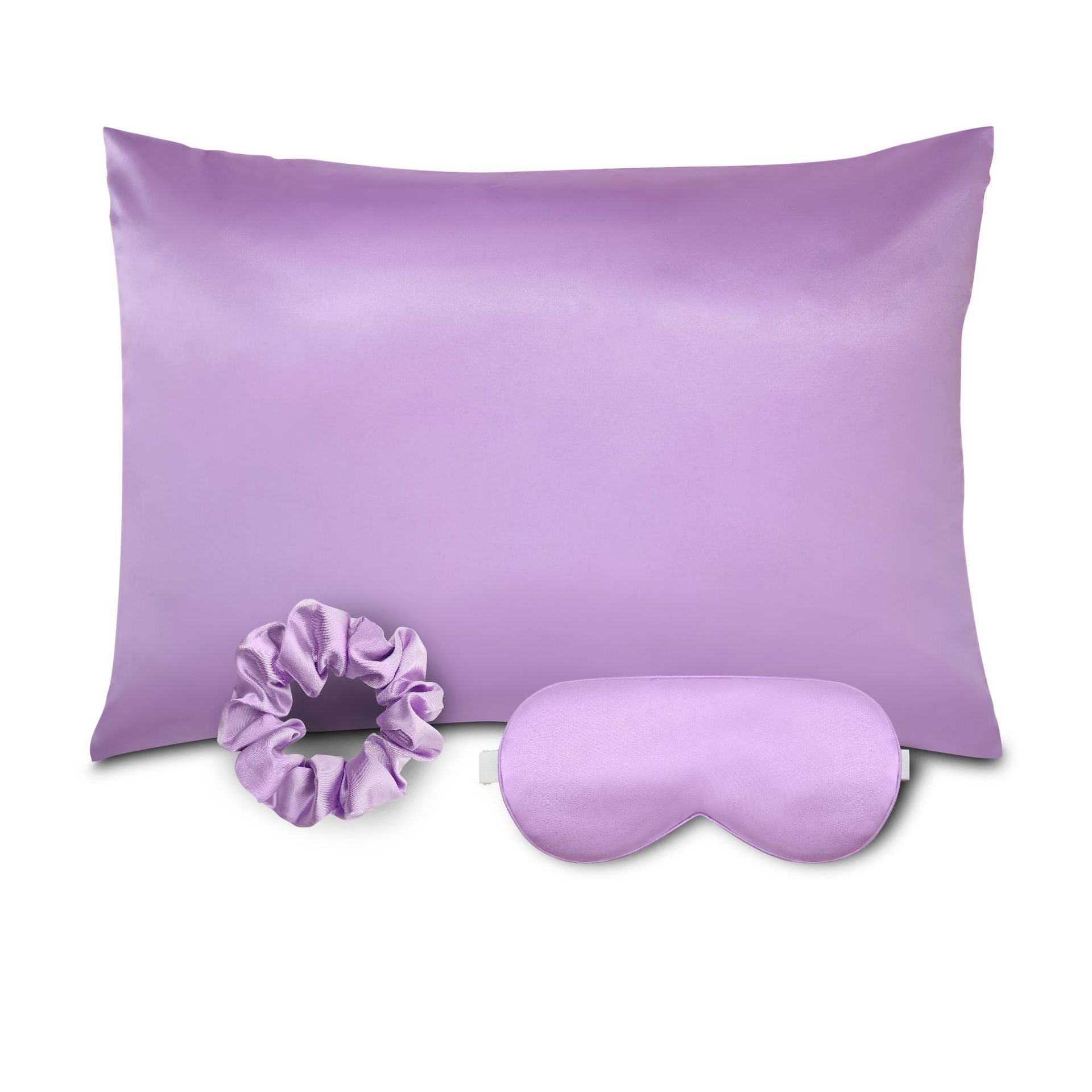 Simulated Silk Colored / pillow Cover-wide eye mask-hair ring