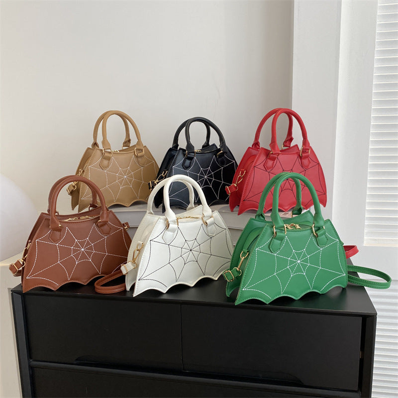 Halloween Spider Web Saddle Bags --Fashion Personality Crossbody Shoulder Bag With Handle- Women's Handbags
