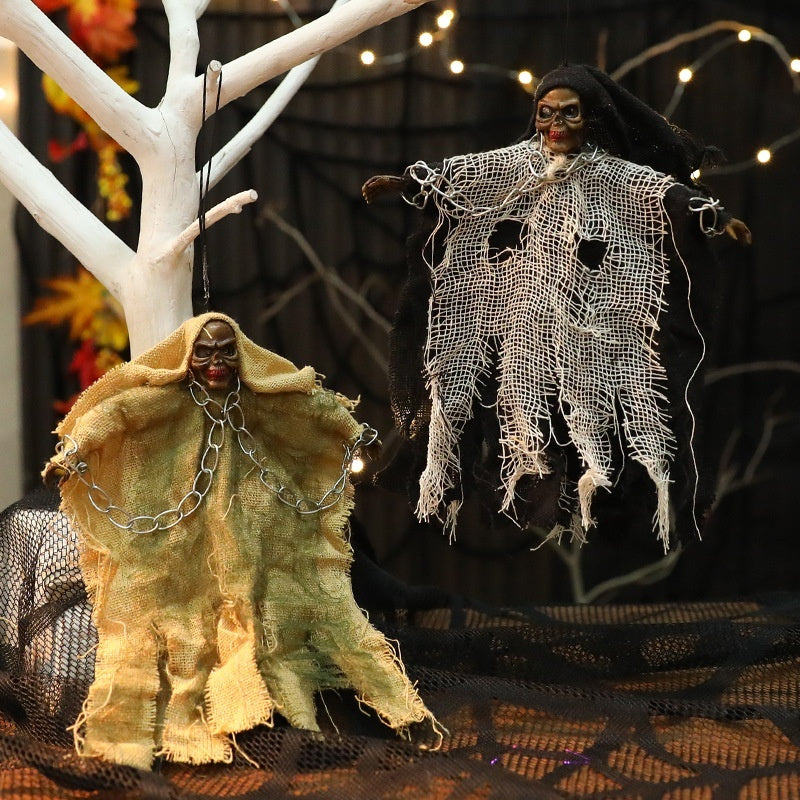 Halloween Hanging Ghost -Iron Chain Glowing Skull \Decorative Ornaments