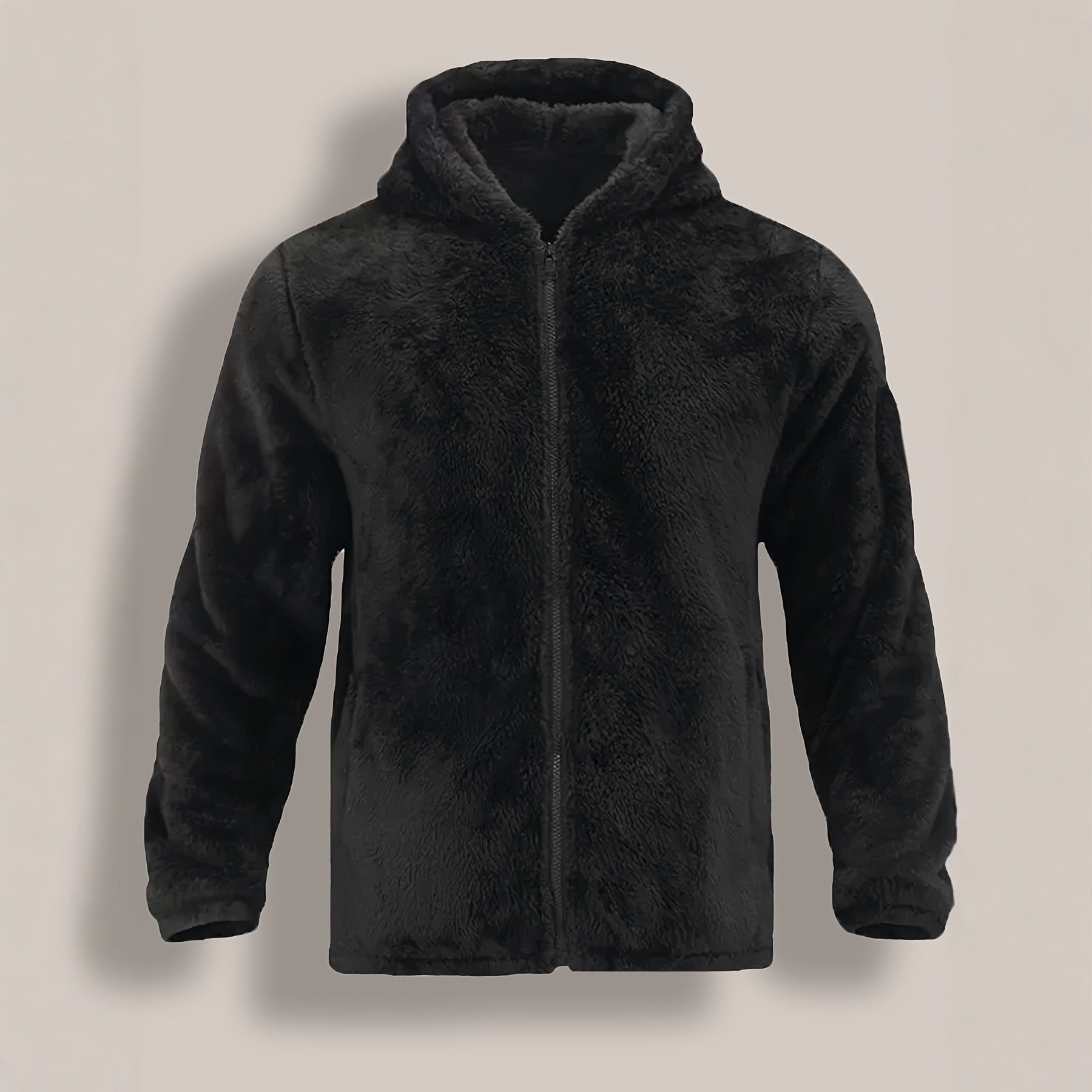 Winter New Men's Fleece Lined Padded Warm Keeping Hooded Jacket