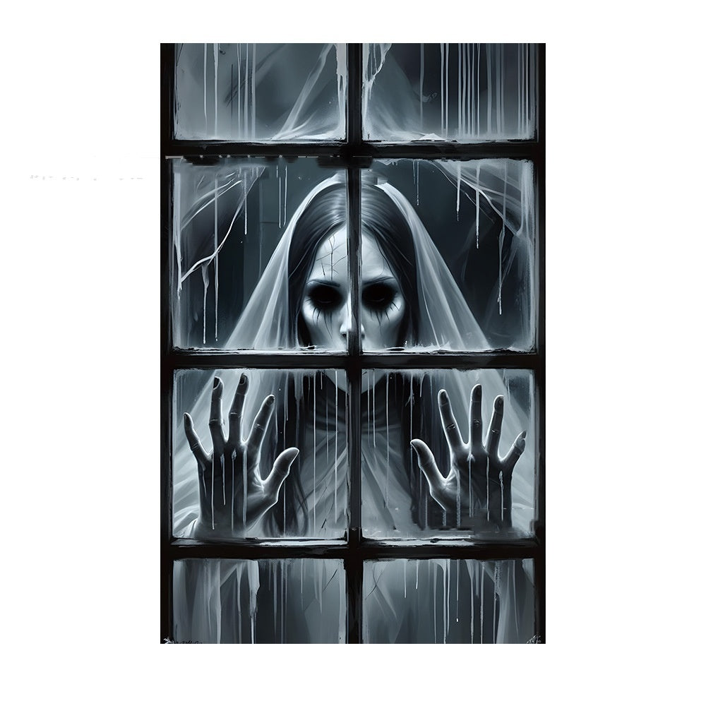 3D Holiday Window Cover Witch- Halloween Window Cover