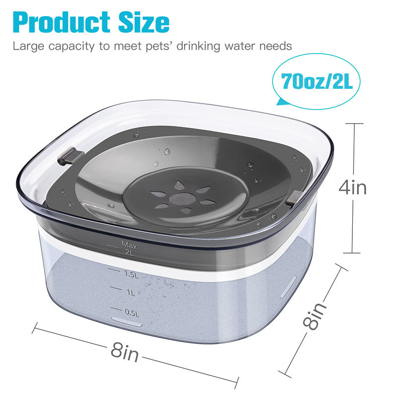 Dog Water Bowl Large Capacity /Spill Proof Dog Bowl