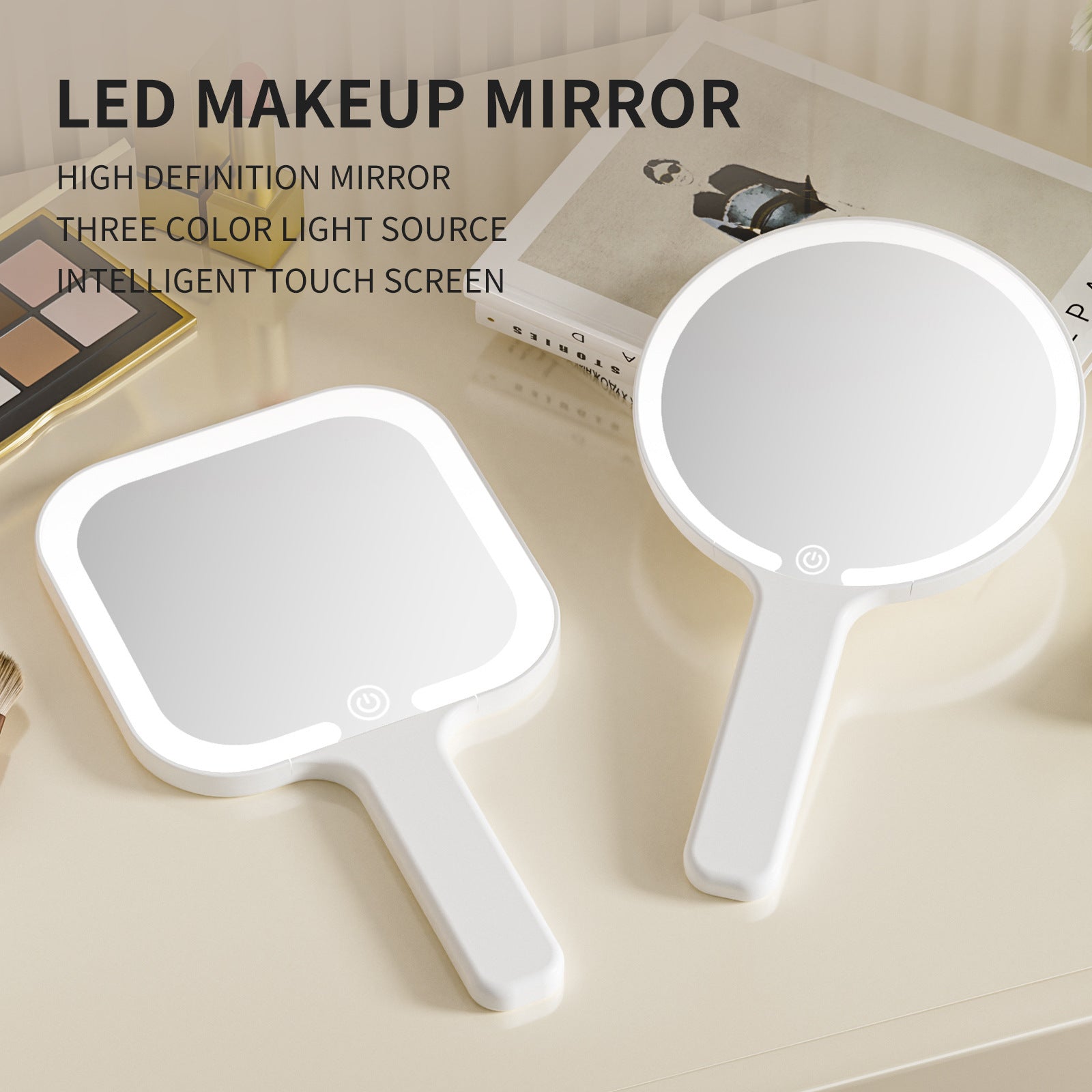 Led Make-up Mirror /Handheld Mirror /Portable With Light