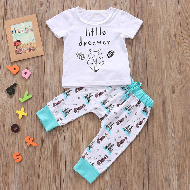 Newborn Baby Clothes Set \T-shirt Tops Pants Little Boys and Girls Outfits