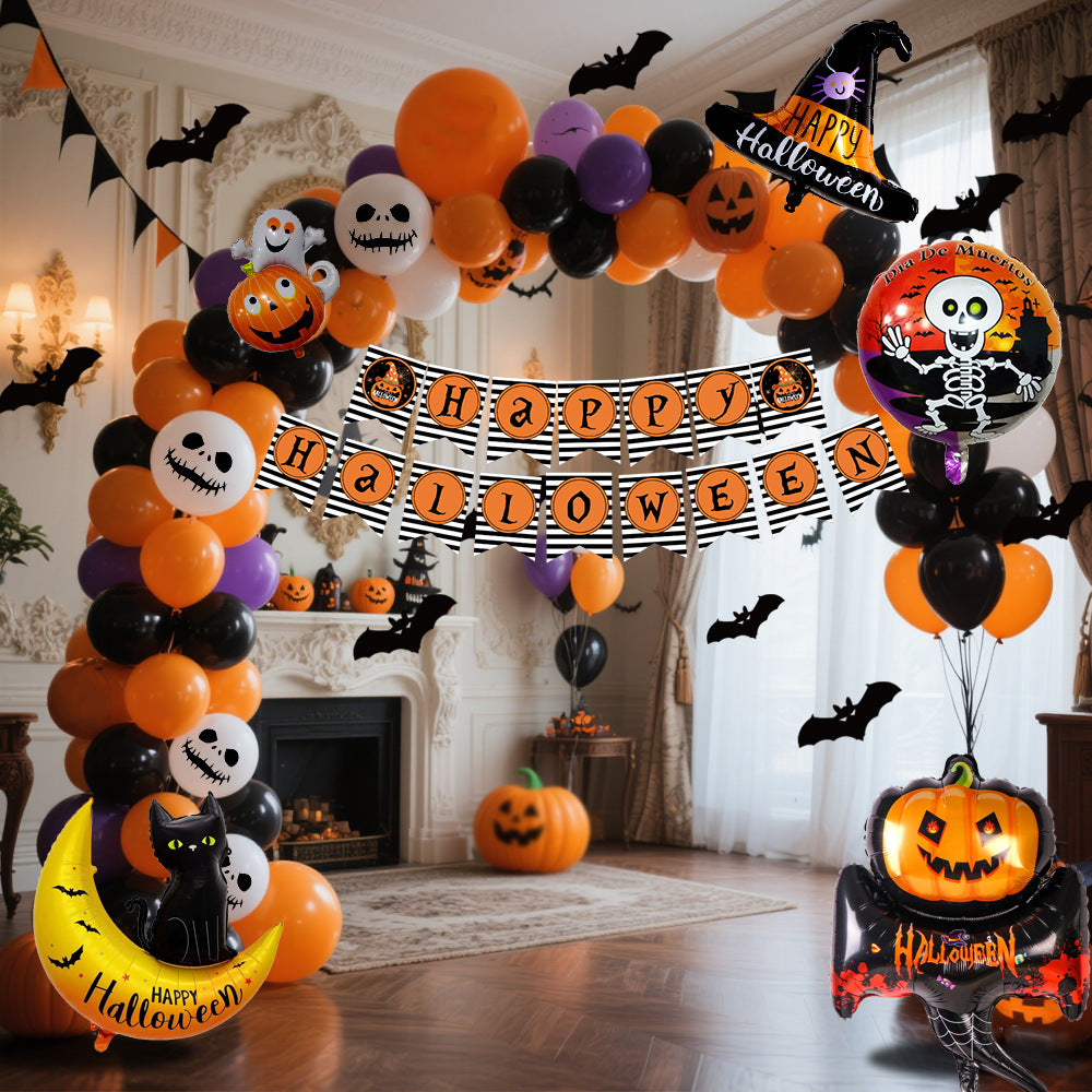 Halloween Hanging Flag Balloon Set- Party Decoration Supplies