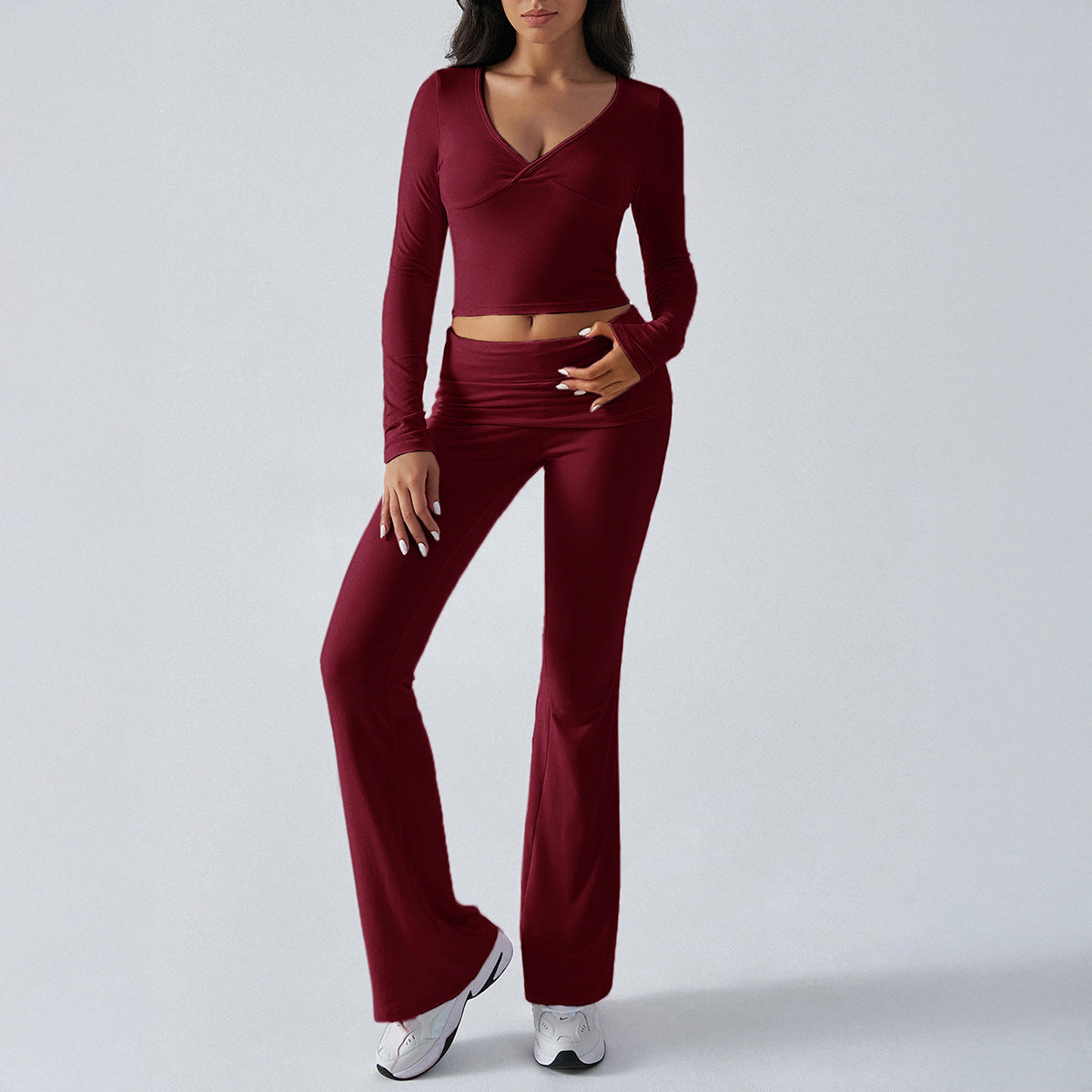 Women's Casual Sports Slim-fitting / Long-sleeved Trousers /Two-piece Suit