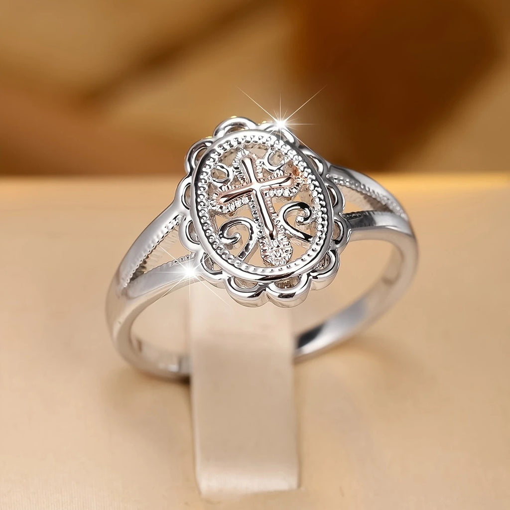 Women's Fashion Personalized Cross Lace Ring