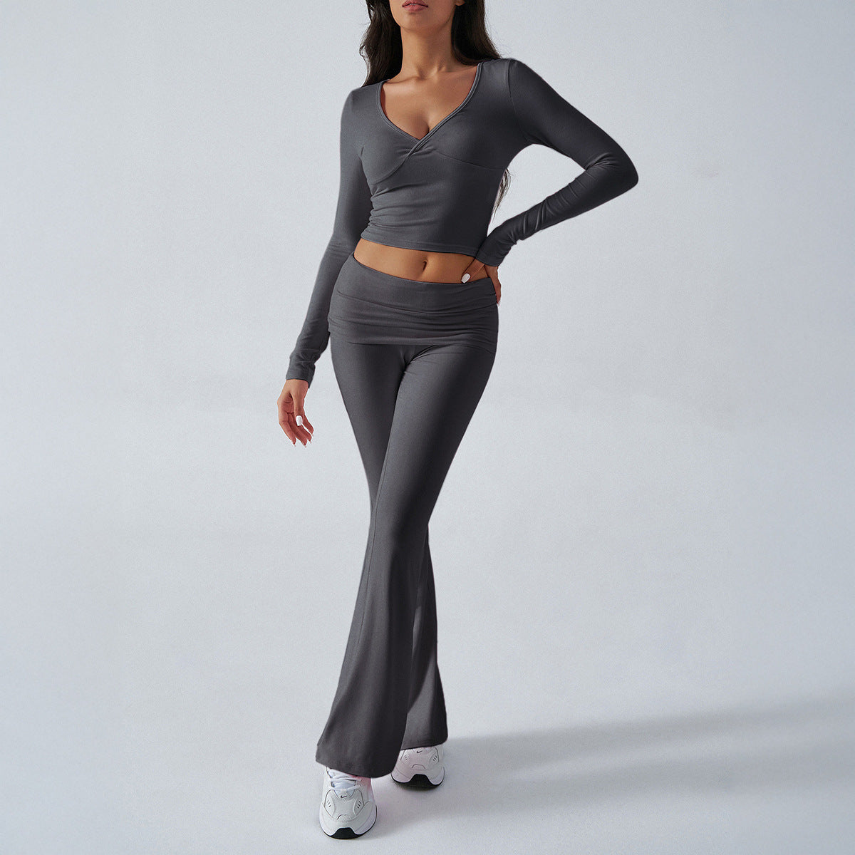 Women's Casual Sports Slim-fitting / Long-sleeved Trousers /Two-piece Suit