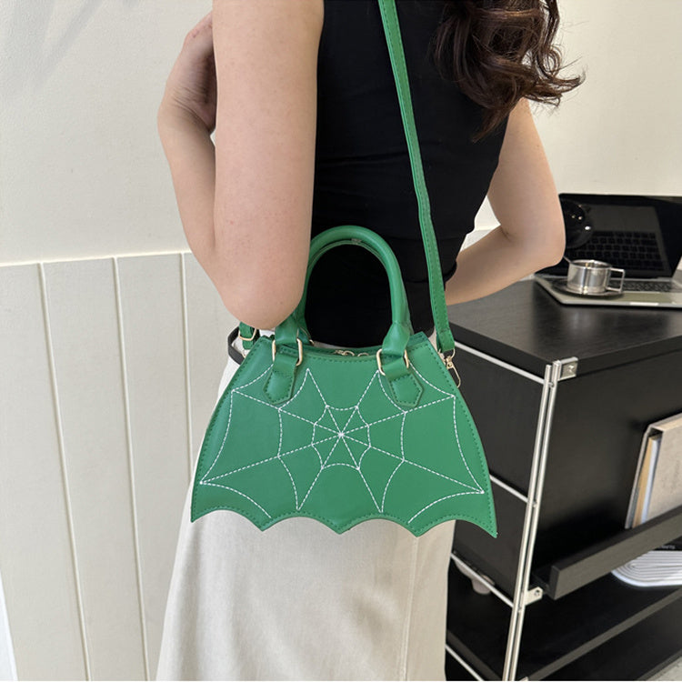 Halloween Spider Web Saddle Bags --Fashion Personality Crossbody Shoulder Bag With Handle- Women's Handbags