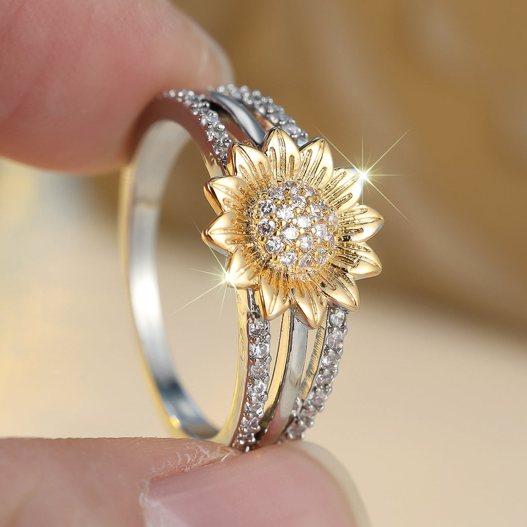Sunflower Full Diamond /Fashion Ring For Women